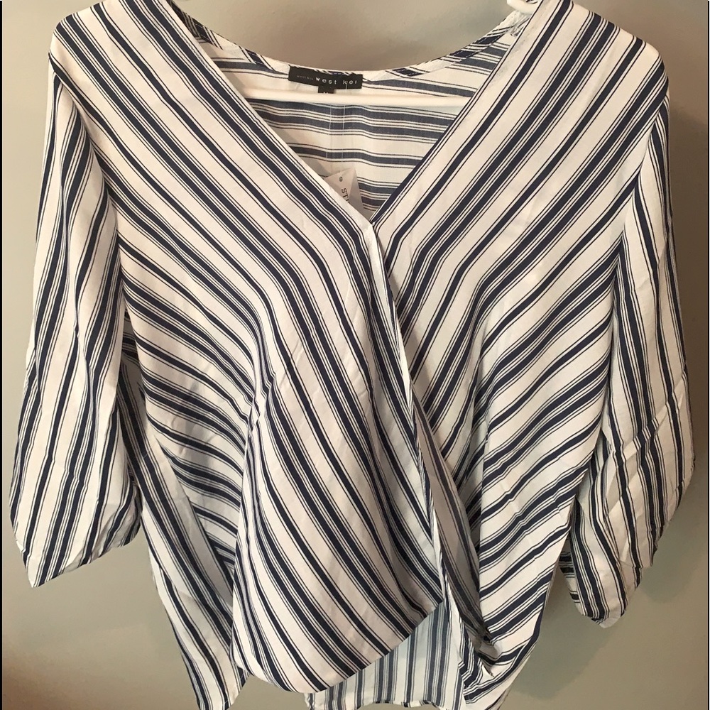 West Kei Allan Surplice Rolltab High Low Too